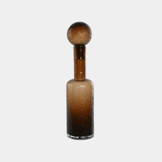 Bouteille décorative en verre fumé marron VICTOIRE L