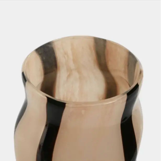 Vase crème rayé noir VALENTINE