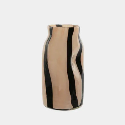 Vase crème rayé noir VALENTINE