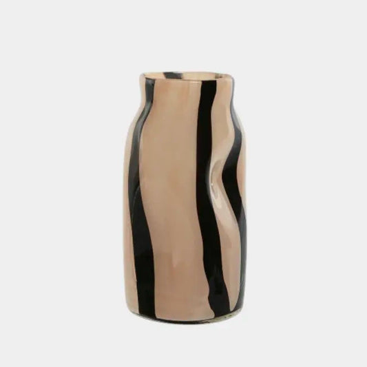 Vase crème rayé noir VALENTINE