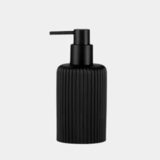 Distributeur de savon à rayures noir mat BOON