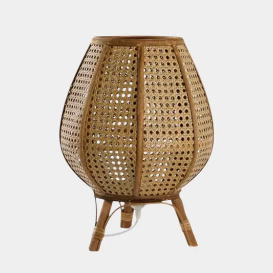 Lampe de table en rotin, LOYAL