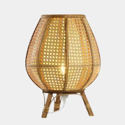 Lampe de table en rotin, LOYAL