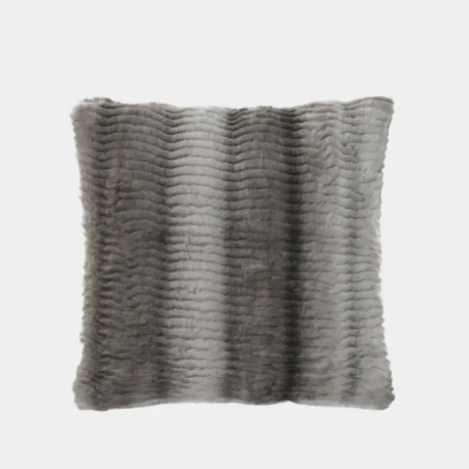Coussin en fourrure grise COLOGNE