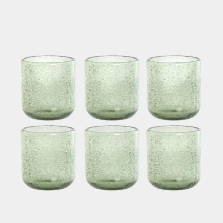 Set de verres vert GIULIA (6 unités)