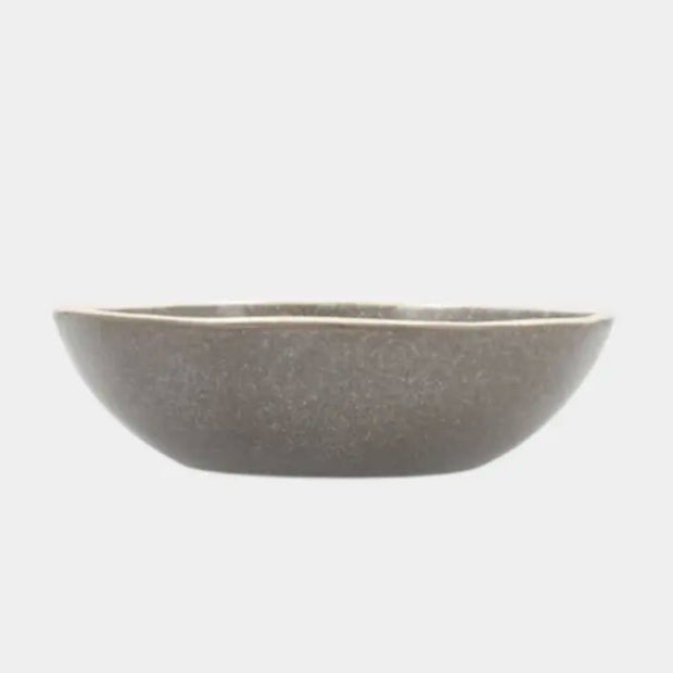 Assiette creuse taupe Apoline (6 Unités)
