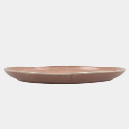 Assiettes plates taupe AMANDA (Lot de 4)