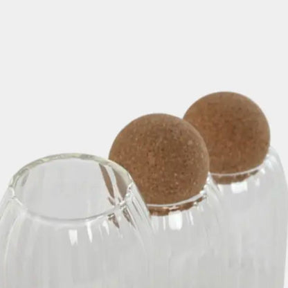 Set de 3 bocaux bouchons en liège KRISTEN (3 pièces)