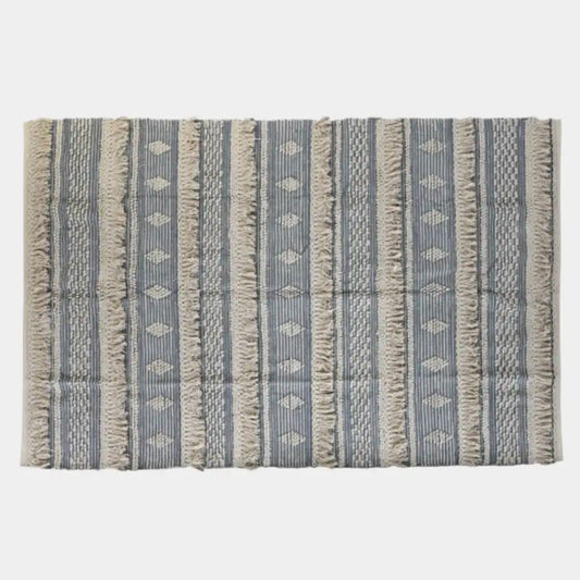 Tapis à motifs bleu et blanc TESSA - 230 x 160