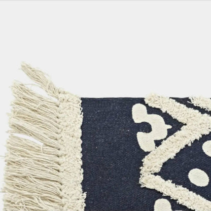 Tapis losange bleu marine TIM - 160 x 230