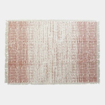 Tapis orangé à frange THELMA - 160 x 230