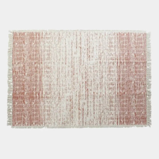 Tapis orangé à frange THELMA - 160 x 230
