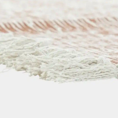 Tapis orangé à frange THELMA - 160 x 230