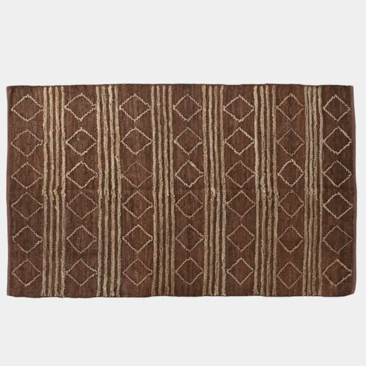 Tapis losange marron TRAVIS - 160 x 230