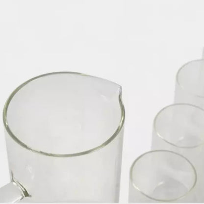 Set carafe et verres en verre borosilicate avec couvercle bambou ERNEST