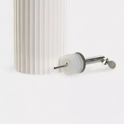 Huilier blanc en porcelaine striée KALEN