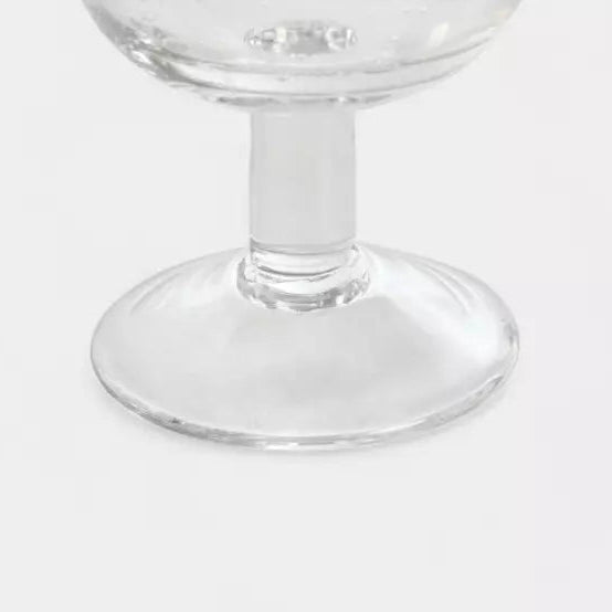 Set de 6 verres à pied transparents effet bullé GIULIA