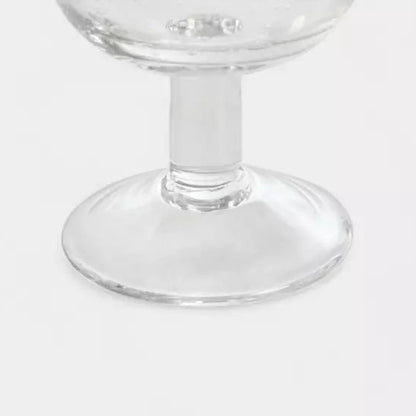 Set de 6 verres à pied transparents effet bullé GIULIA