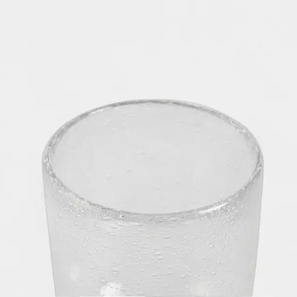Set de 6 verres à pied transparents effet bullé GIULIA