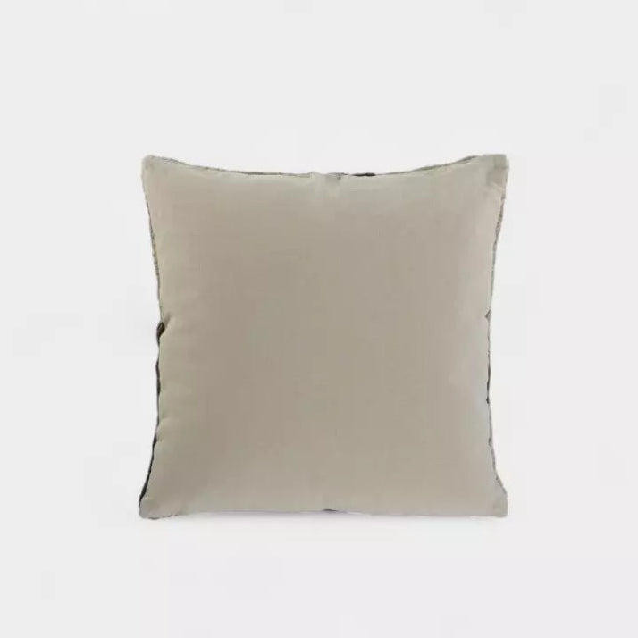 Coussin texturé beige en coton texturé carré CLEM