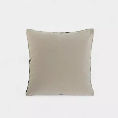 Coussin texturé beige en coton texturé carré CLEM