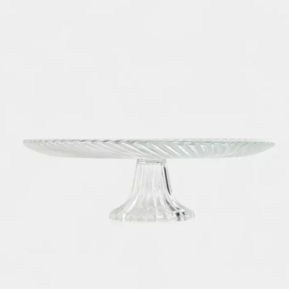 Assiette sur pied en verre transparent ZOÉ