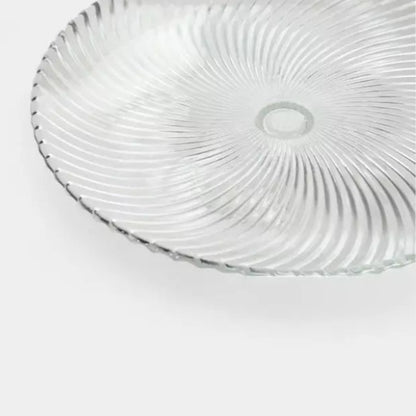 Assiette sur pied en verre transparent ZOÉ
