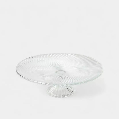 Assiette sur pied en verre transparent ZOÉ