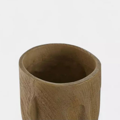 Vase sculpture visage