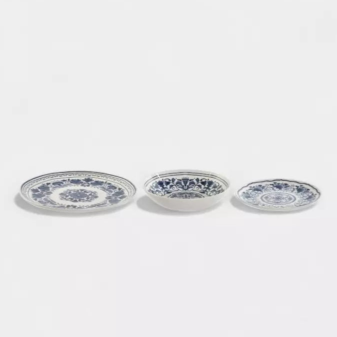 Service d’assiettes en porcelaine méditerranéennes