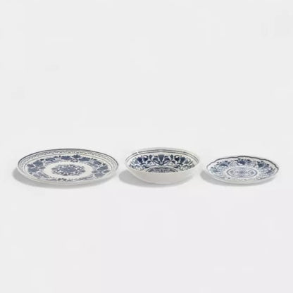 Service d’assiettes en porcelaine méditerranéennes