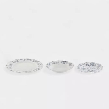 Service de vaisselle porcelaine florale EDELIS