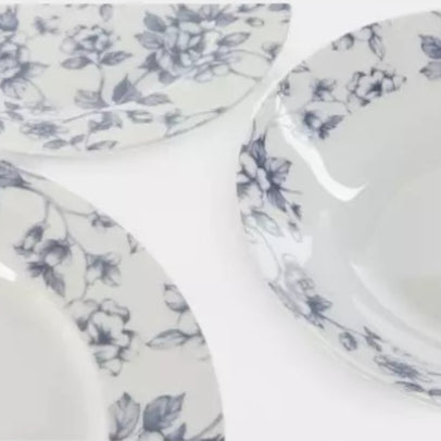 Service de vaisselle porcelaine florale EDELIS