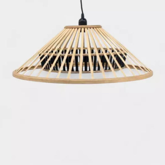 Suspension en bambou naturel neige et noir SATO