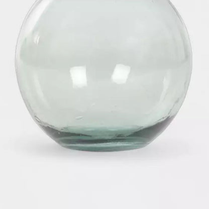 Vase en verre soufflé vert transparent CALYPSO