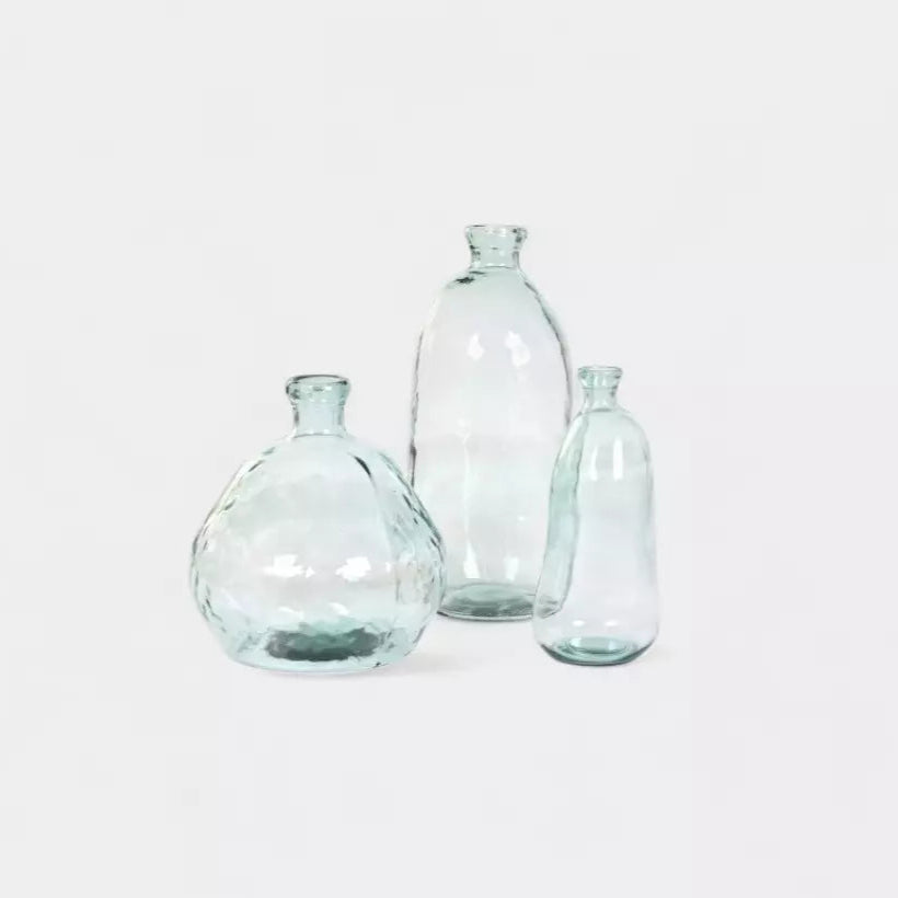 Vase dame jeanne en verre recyclé transparent Alto Mare