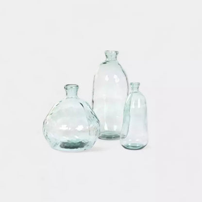 Vase dame jeanne en verre recyclé transparent Alto Mare