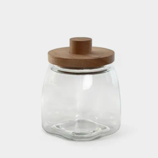 Bocal en verre avec cuillère KANDELLE