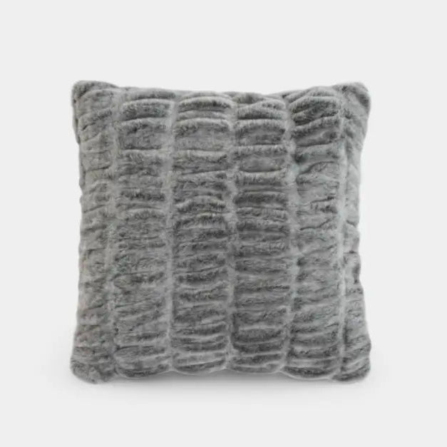 Coussin fourrure gris CARLA