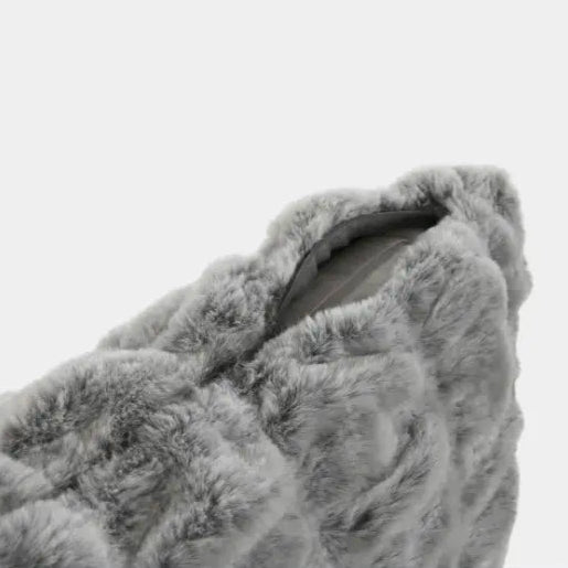 Coussin fourrure gris CARLA