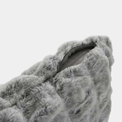Coussin fourrure gris CARLA