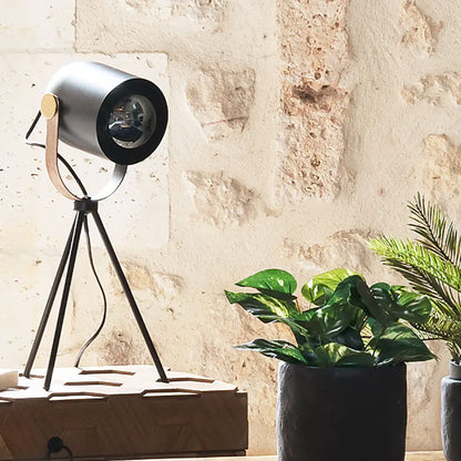 Lampe de bureau atmosphera noire sur trépieds LISE