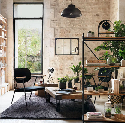 Lampe de bureau atmosphera noire sur trépieds LISE