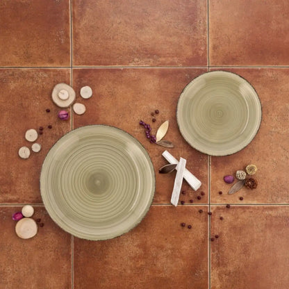 Set de vaisselle en céramique vert ARMAND (18 Pièces)