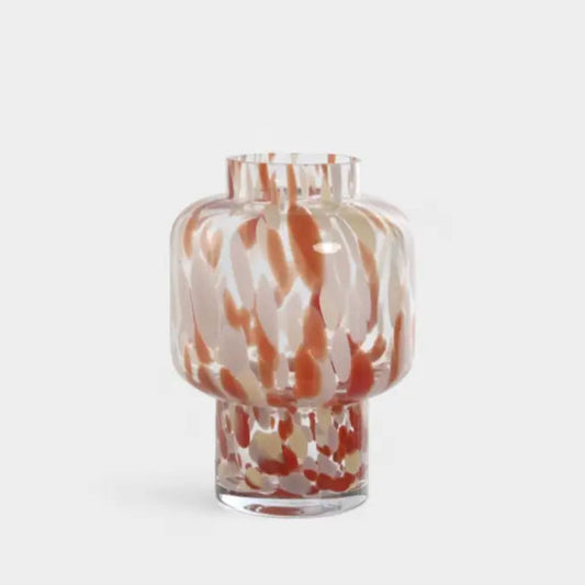 Vase tacheté en verre et saumon VINNIE