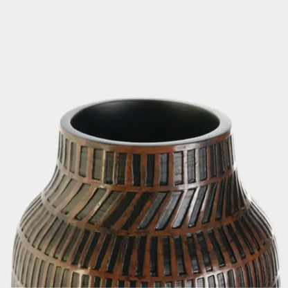 Vase colonial marron et noir VESNA L