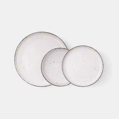 Service de vaisselle blanc ALBA (12 Pièces)