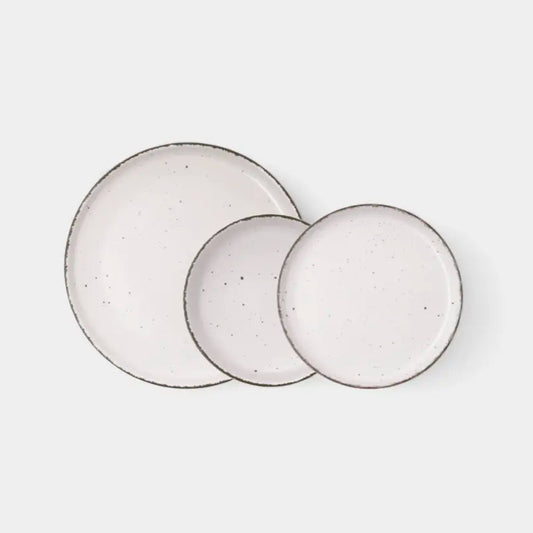 Service de vaisselle blanc ALBA (12 Pièces)