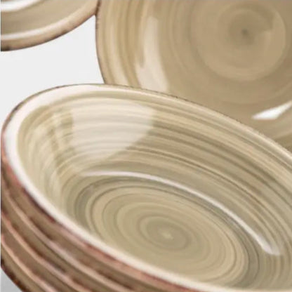 Set de vaisselle en céramique vert ARMAND (18 Pièces)