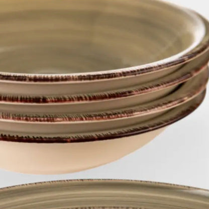 Set de vaisselle en céramique vert ARMAND (18 Pièces)